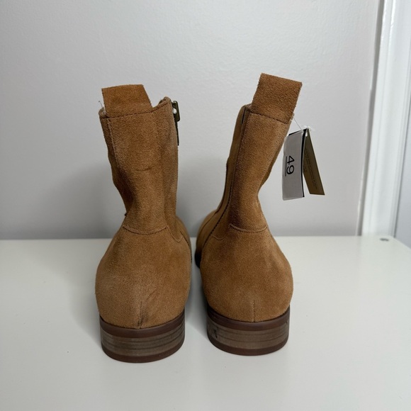 Dingo Men’s Tan Brooks Embroidered Round Toe Zip Up Boots Ankle - 10.5 - Picture 5 of 12